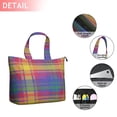 thumbnail image 2 of Multi Color Plaid Checkered Pattern Travel Tote Bags for Women Carry On,Large Weekender Bags for Women Travel,Multi Functional Duffle Bag for Work,Shopping,Sports, 2 of 5