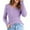 Purple, variant on Baberdicy Women's T-Shirts Womens Crew Neck Shirts Long Sleeve Tshirts Button Down Shirts Knit Shirt Casual Plain Tops Womens Tops Army Green