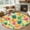 Yellow, variant on Round Area Rugs Collection 3 Ft, Summer Pineapple Non-Slip Residential Carpet, Tropical Fruits Lemon Watercolor Indoor Crawling Mats Doormat Runner Rugs Play Mat forBedroom