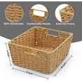 thumbnail image 2 of KOVOT Storage Woven Baskets Wicker Storage Wicker Storage Baskets with Built-in Carry Handles | Laundry Storage Pantry Bin - 9"L x 8"W x 4"H, 2 of 8