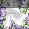 thumbnail image 6 of Cloth Napkins Set of 6 - 20x20 Inches, Purple Flowers Washable Reusable Table Napkins, Spring Watercolor Floral Leaves Plants Soft & Absortbent Dining Napkin for Party Wedding Hotel Restaurant, 6 of 8