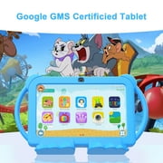 Kids Tablet, 7 inch Android Tablet for Kids, 4GB RAM 32GB ROM 1TB Expand, Toddler Tablet with Parental Control, IPS Screen, Dual Camera, Educational, Games, Shockproof Case for Boys/Girls (Blue)