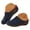 Navy, variant on Clogs for Women Comfortable Closed Toe Slip on Mules Suede Summer Wedge Slide Sandals Ladies Casual Walking Shoes Navy Size 8