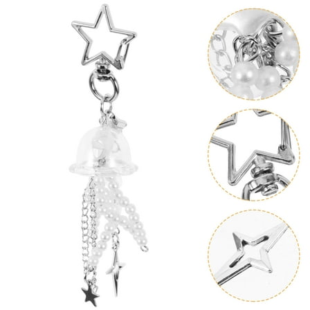 Jellyfish Keychain Hanging Decor for Women Gifts Stocking Stuffers Purses Beads Star Miss