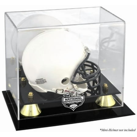 2011 BCS Champion Alabama Crimson Tide Golden Classic Mini Helmet Display Case with Mirror Back