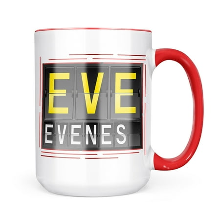 

Neonblond EVE Airport Code for Evenes Mug gift for Coffee Tea lovers