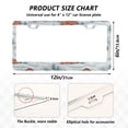 thumbnail image 2 of Aluminum License Plate Frame 2 Pack Car Exterior Accessory Car Tag Holder for Front Rear Plates Cars Decor Watercolor Red Bar Pattern, 2 of 7