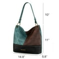 thumbnail image 6 of Montana West Purses for Women Hobo Shoulder Handbags with Zipper, Turquoise, 6 of 8