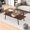 Brown Glass and Brown, variant on Sumdeal 38.58“ Rectangle Coffee Table,2-Tier Tempered Glass Tabletop with Metal Legs, Modern Center Accent Table Simple Cocktail Tables for Living Room,Brown Glass and Brown
