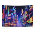 thumbnail image 5 of ONETECH  Japanese Anime Tapestry, Punk Cityscape Wall Tapestry, Japanese Tokyo Billboards District City 80S Art Wall Hangings for Living Room Bedroom Dorm, 5 of 7