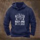 thumbnail image 1 of Fiudx Sudadera con Capucha para Hombre, Elegante Jersey de Manga Larga con Estampado, Sudadera Informal con Bolsillo, Ideal para Uso Diario, Fiestas Al Aire Libre, Ideal para Hombres, Material de Pol, 1 of 3