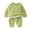 Green, variant on Kids Knitted Tracksuit Set Ribbed Sportswear Outfits for Toddlers and Children Two Piece Comfy Wear