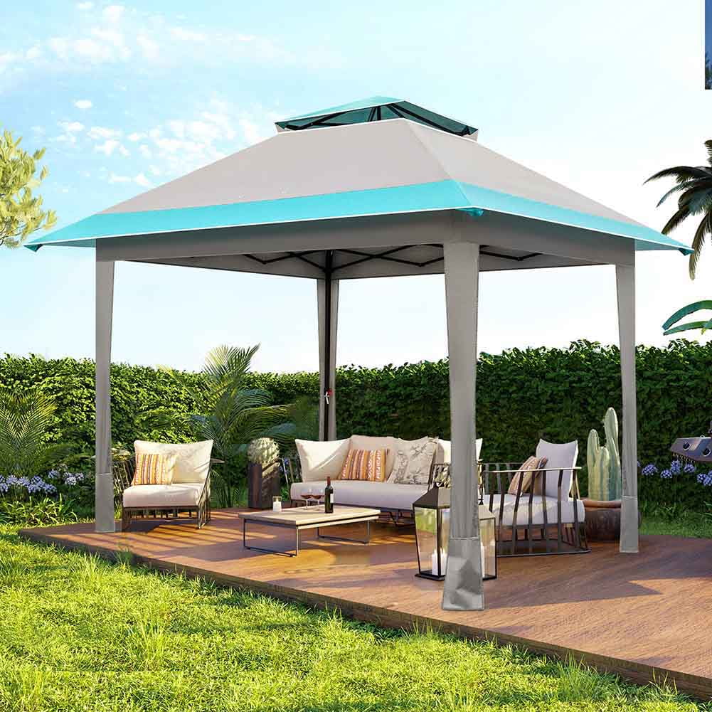 Aimee Lii 120"x120" Canopy Tent Heavy Duty Canopy, Outdoor Tent Canopy for Wedding Party Event Tent, Gray