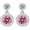Pink, variant on 1 Carat Moissanite Drop Earrings Diamond Earrings for Women Purple/Pink Moissanite Earrings Dangle 925 Sterling Silver Brides Earrings for Wedding