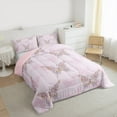 thumbnail image 3 of jejeloiu Chic Butterfly Bedding Comforter Set,Rustic Flower Floral Twin Comforter Sets,Pink Purple Bedding Set For Girls,Super Cozy Room Decor Reversible,2 Pieces, 3 of 8