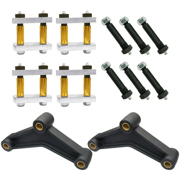 Heavy Duty Greaseable Tandem Trailer Axle Shackle Kit 2.25" Shackles Tandem Axle for Double Eye Springs