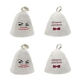 thumbnail image 1 of Gorro de Sauna 4pcs, Gorro de Sauna, Gorro de Sauna, Gorro de Schapka, Gorro de Sauna, Sombrero de Fieltro kusrkot Gorro Sauna Gorro Banya, 1 of 8
