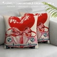 thumbnail image 3 of PHYHOO Valentine's Day Red Throw Pillow Covers, Hearts Wedding Cushion Case Decoration for Sofa Couch, 3 of 5