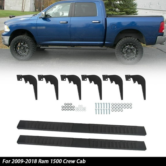 6" Side Step Bars Running Boards Fit For 2009-2018 Ram 1500 Crew Cab New