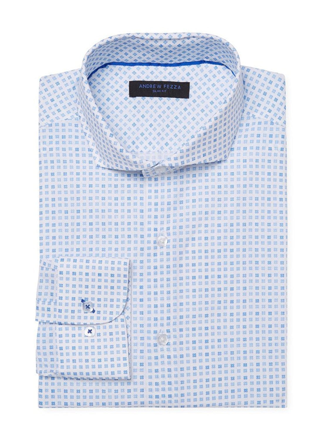 Available in Many Paterns and Colors Andrew Fezza Mens Slim Fit Dress Shirt 