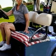 thumbnail image 3 of Xoenoiee Retro American Flag Pattern Golf Cart Seat Towel Protector Anti-Hot Portable Decorative Golf Cart Cover Universal for Most 2-Person Seats Club Car Accessories, 3 of 5