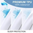 thumbnail image 2 of SNNROO Protège-Matelas en Molleton Microplush 100 % Imperméable Grand Lit Housse de Matelas Silencieuse Matelassée Ajustée pour Lit Poche Profonde 8‘‘-21‘‘, 2 of 8