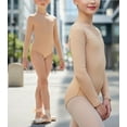 thumbnail image 5 of ToBeInStyle Girl's Long Sleeve & Legless Leotard - Nude - 12-24 Years, 5 of 7