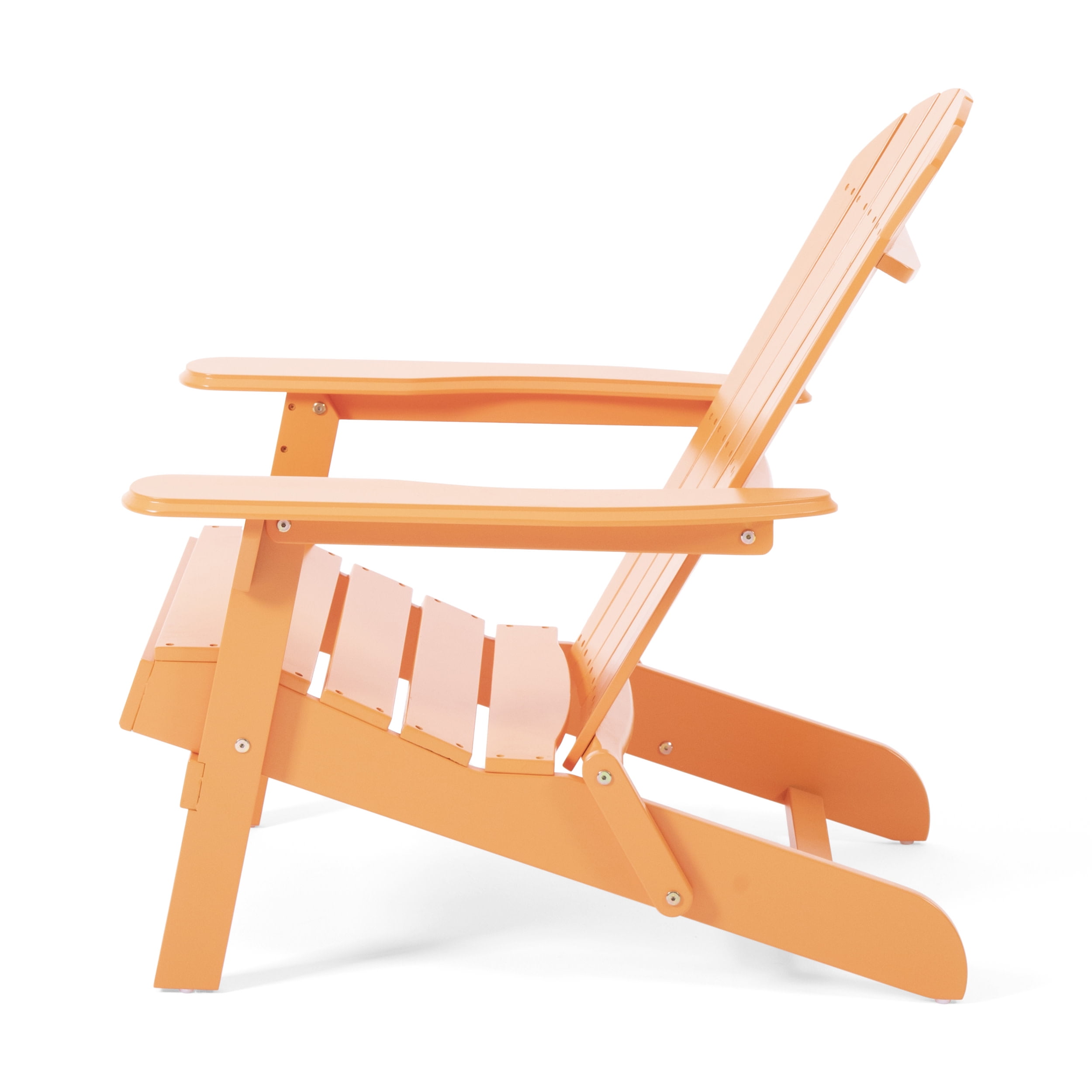 Carla Acacia Wood Outdoor Adirondack Chair, Tangerine