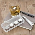 thumbnail image 4 of Stainless Steel Ice Cubes, Reusable Chilling Whiskey Stones Rocks with Tongs and Freezer Storage Tray for Whiskey Vodka Wine, Hexagon 4 pack, 4 of 6