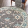 thumbnail image 6 of Nourison Tranquil Persian Grey/Pink 5'3" x ROUND Area Rug, (5 Round), 6 of 8