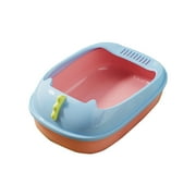 Rbaofujie Pet Supplies Semi-Enclosed Pussy Litter Box Pussy Toilet with Pussy Litter Scoop Pussy Litter Box