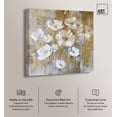 thumbnail image 2 of Golden Daisies Canvas Elegant White Gold Wall Art by Art Remedy, Gallery Wrapped, 40" x 40", 2 of 7
