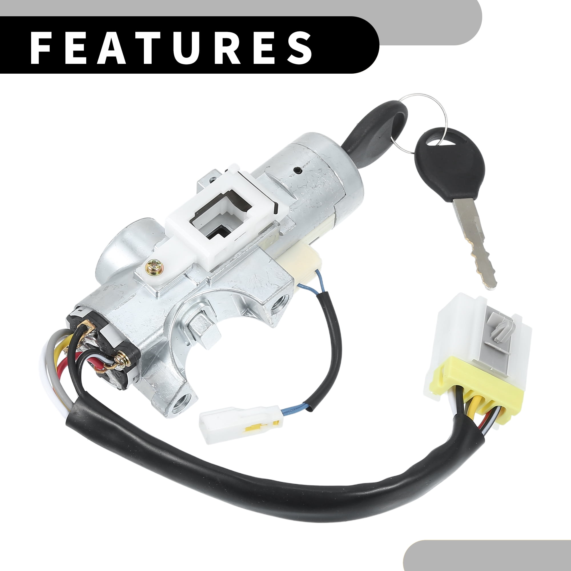 Unique Bargains Ignition Lock Cylinder W/ Keys No.D87004S100 - Car Ignition Switch Lock