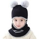 thumbnail image 1 of Pasamontañas para bebé, niña, niño, invierno, cálido, bufanda, chal, tejido, lindo, color negro, 1 of 3