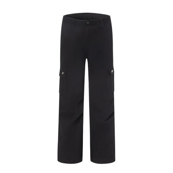 toraway Black Cargo Pants Men Loose Fit Baggy Spring Jeans Men's Work Pants High Street Casual Pants Retro Pants XXL