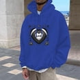 thumbnail image 2 of Hoodie, Midweight , Pullover Hooded Sweatshirt for Men, Big & Tall Options Available, Solid Drawstring Kangaroo Pocket Hoodies (BU1-b, 3XL), 2 of 5