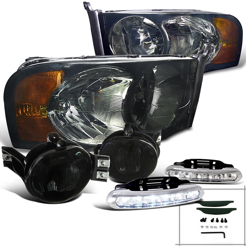 SpecD Tuning for Dodge Ram Smoke Crystal Headlights+Tinted Fog Driving
