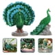 thumbnail image 3 of GOOHOCHY Estatua de pavo real en miniatura de resina, decoración de Micro jardín de pavo real falso, 2 uds., 3 of 8