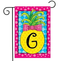 Briarwood Lane Pineapple Monogram Letter G Garden Flag