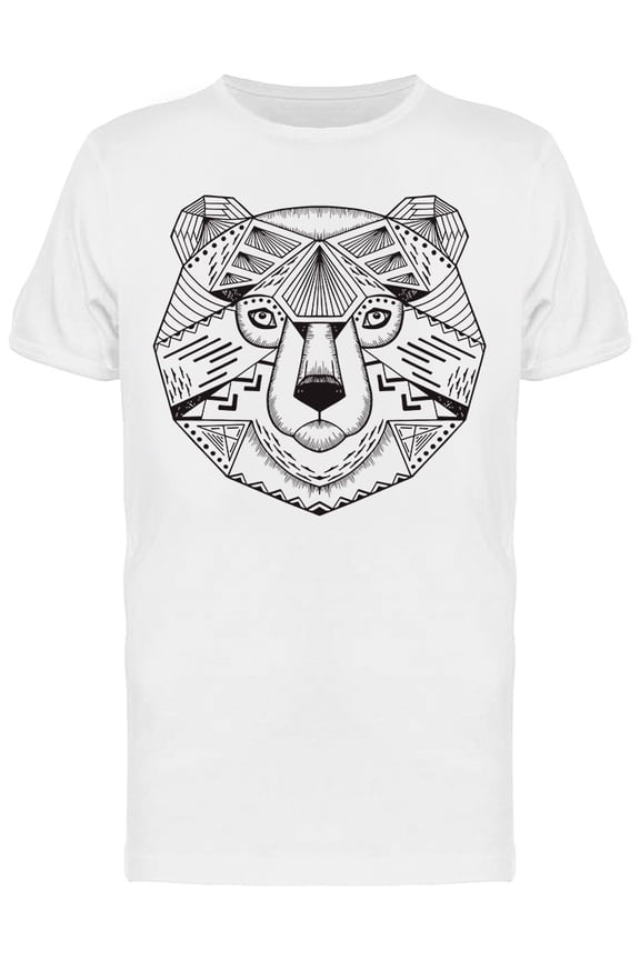 Ethnic Animall Tribal Bear T-Shirt Men -Image by Shutterstock, Male Small