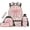 Bow Pink Camo, variant on Camouflage Bow 5Pcs Boys Girls Backpack Set with Lunch Box Pencil Case Water Bottle Bag Carrier Lanyard Keychain Fashion Lightweight School Bag