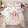 thumbnail image 2 of Erosebridal Kawaii Elf Twin Quilt Set for Girls, Flower Monogrammed A Twin Coverlet Set, 2-Piece 1 Quilt and 1 Pillowcase, 2 of 7