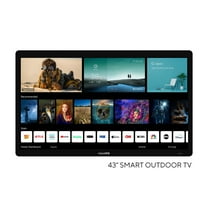 NavaTV 43" 4K UHD LED Partial Sun Outdoor Smart TV   Wall Mount, IP54 Weatherproof, Tempered Anti-Glare Television (NVTV430SM)