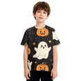 thumbnail image 5 of Boys Girls Halloween Short Sleeve Shirts Funny Ghost Pumpkin T-Shirt Cute Halloween Top 2-14 Years, 5 of 6