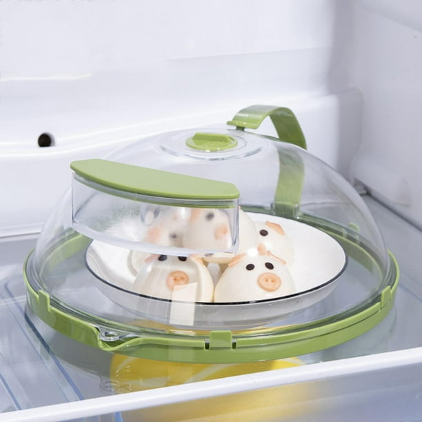 Cubierta transparente para microondas, tapa para plato de microondas, artículos para el hogar, ligeros con asa y caja de almacenamiento de agua, fácil Macarena cubierta de microondas