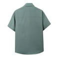 thumbnail image 3 of Polo Shirts for Men Tunic Shirts Men Lightweight Long Sleeve Undershirt V Neck Cancer for Summer Tunic Log Sleeve Long Sleep Top Cute Mens Tops Short Tall Green 2XL, 3 of 3