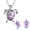 Purple, variant on Women's Green Iridescent Faux Opal Turtle Jewelry Set - Silver-Tone Necklace & Earring Set