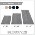 thumbnail image 2 of OEAKAY Bath Rug and Mat, Soft Luxury Chenille Bath Rug for Bathroom, Washable Shower Mat Non-Slip, Absorbent Shaggy Bath Rugs, Light Gray Bathroom Rug, 16"x24", 2 of 6