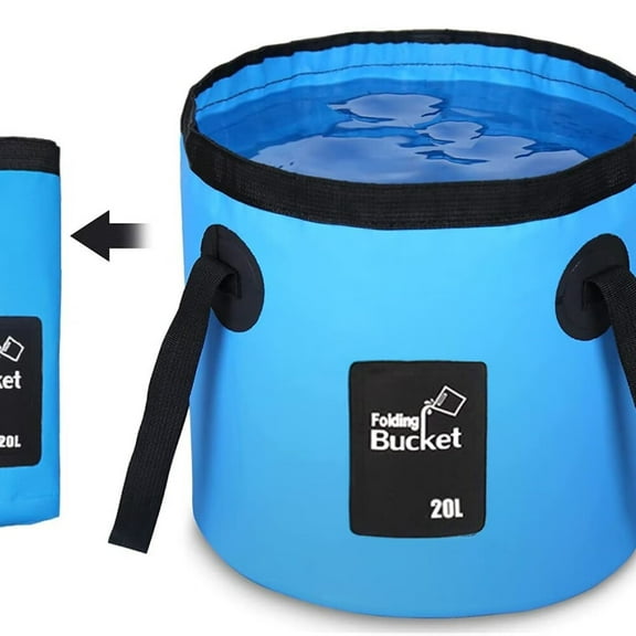 Collapsible Bucket,5 Gallon Portable Folding Water Portable Collapsible Wash Basin Folding Bucket Water Container Fishing Bucket for Travelling Camping Hiking Fishing Gardening