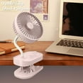 thumbnail image 4 of Boovnll Clip on Fan, Adjustable High Speed USB Rechargeable Lightweight Compact Table Fan Quiet Desk Fan for Home, Bedroom, Office, Travel, Camping, RVs, Summer Gift, Mini Fan - Fan, 4 of 6